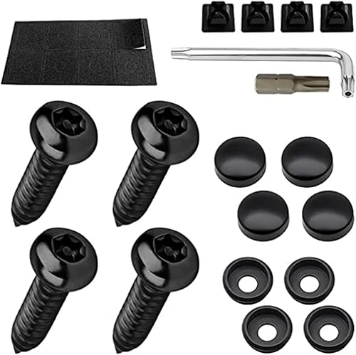Miniatura 1 de Juego de 20 tornillos de acero inoxidable 304 estándar de EE. UU., kit de tornillos antirrobo, juego de hebillas de tornillo para matrícula,