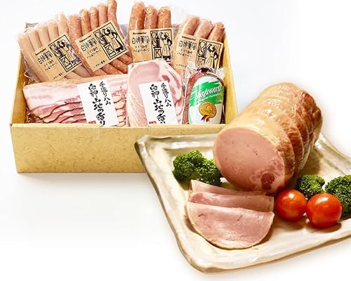 [定期便2ヶ月]かわい農場「中ヨークシャー交雑種」しっぽ豚 定期便 1ヶ月目:ハムとソーセージ詰合せ、2ヶ月目:手作りハム