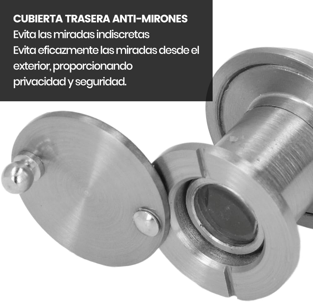 Door Glasses, Wide Angle Security Door Scope, Door Viewer, Door Thickness 15-25mm, Hole Diameter 14-20mm, Replacement, General Use, Copper, Peephole, Home Security, Cover Included