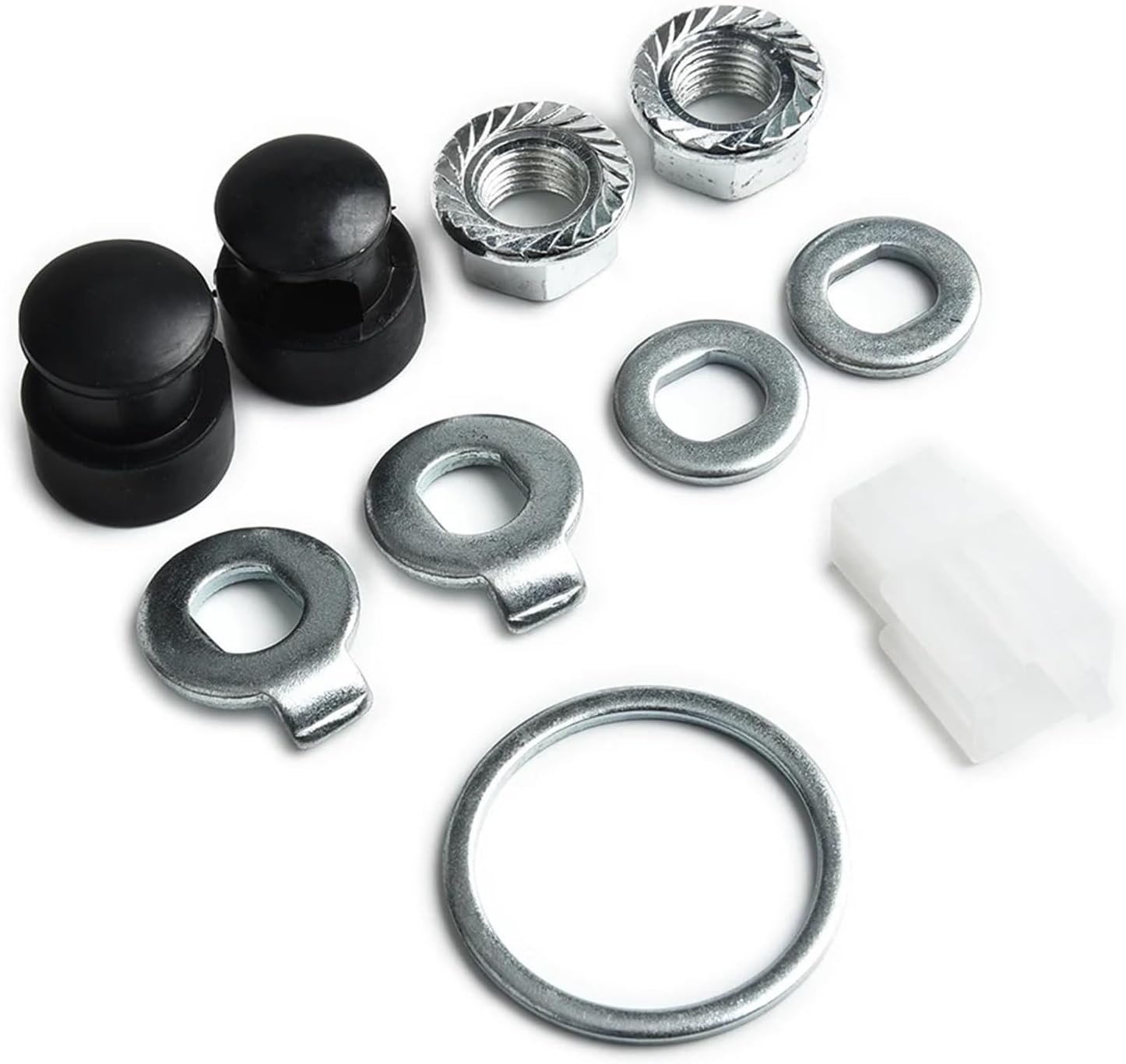 Bicycle Parts 5 Sets E-Bike Hub Motor Axle Locking Nut Kit with Washer Spacer Cover for 500W to 5000W Motors - Electric Bicycle Replacement Parts(M12 rear)