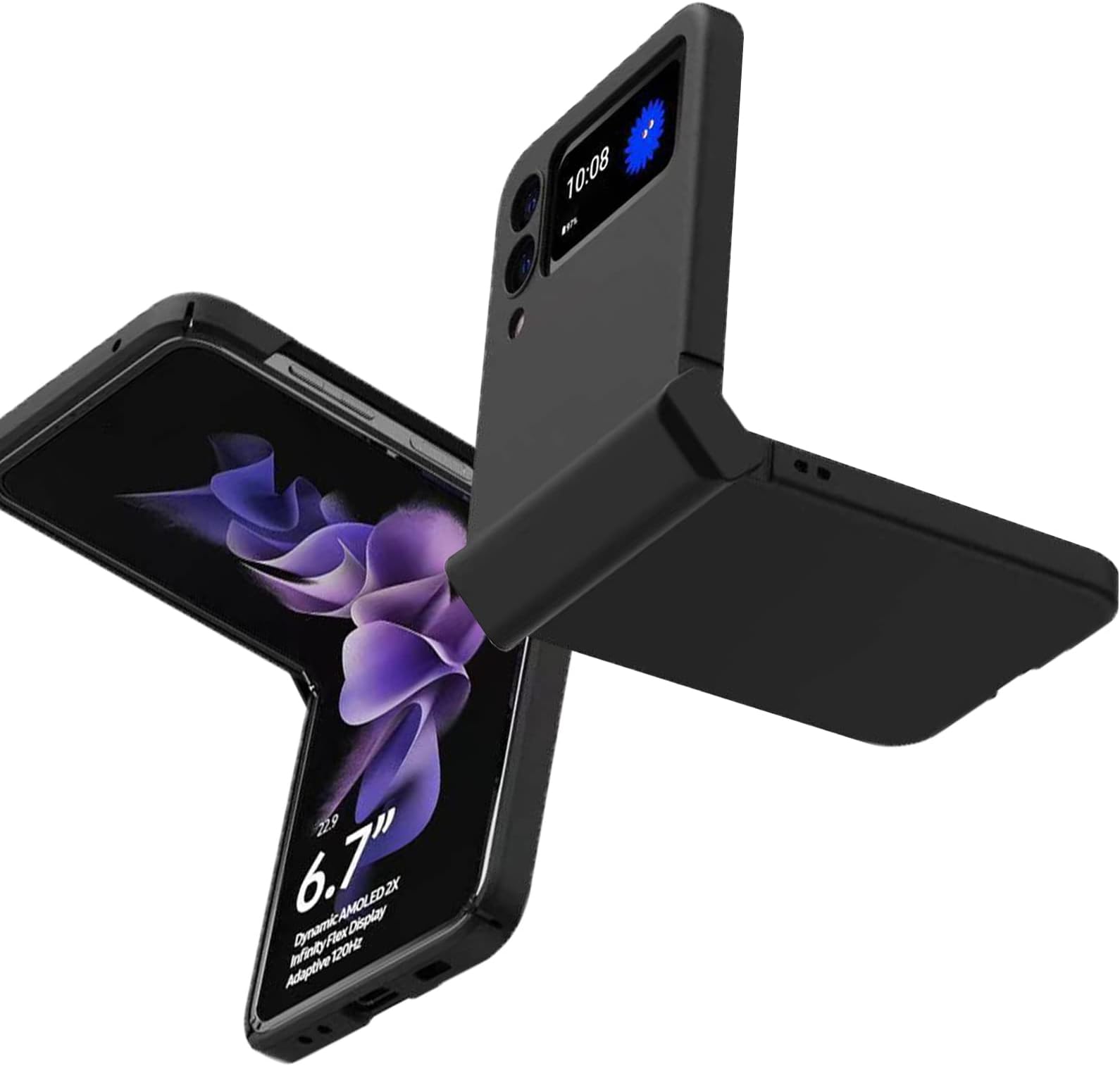 NINKI Compatible Samsung Galaxy Z Flip 3 Case Black,Shockproof Full Protector Case for Samsung Z Flip 3 Case,Samsung Z Flip 3 5g Case Z Flip 3 Phone Case Galaxy Flip 3 5g Case Galaxy Flip Z 3 Case