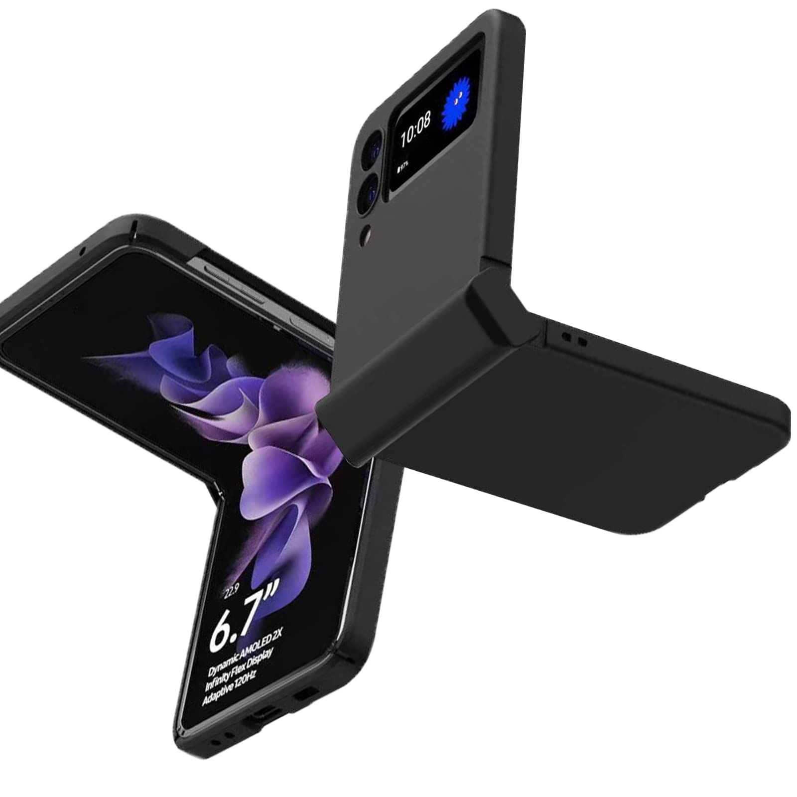 NINKI Compatible Samsung Galaxy Z Flip 3 Case Black,Shockproof Full Protector Case for Samsung Z Flip 3 Case,Samsung Z Flip 3 5g Case Z Flip 3 Phone Case Galaxy Flip 3 5g Case Galaxy Flip Z 3 Case