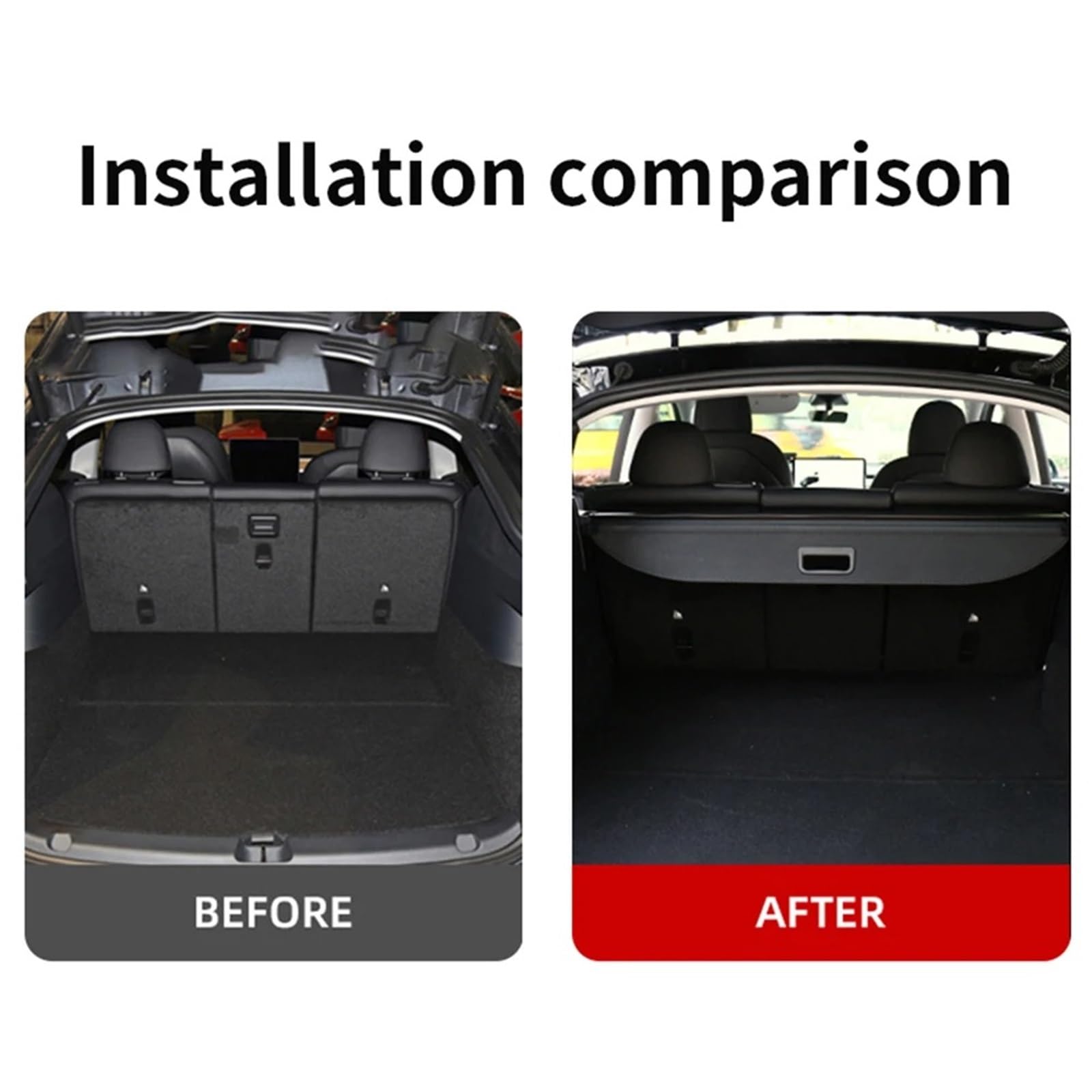 Für Ford Für Mustang Für Mach-E 2021 2022 2023 Partition Bord Sicherheit Privatsphäre Schild Schatten Vorhänge Hinten Trunk Cargo Abdeckung Gepäckraumabdeckung