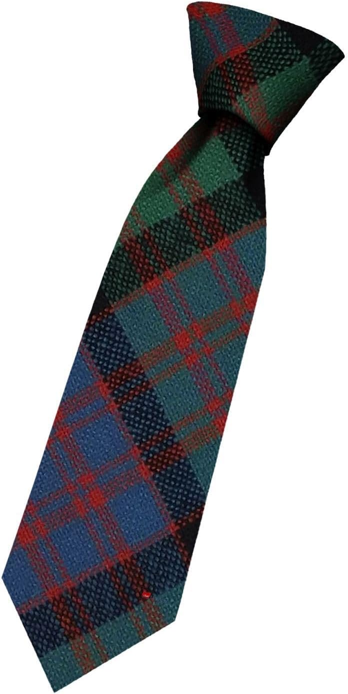 I LUV LTD Boys All Wool Tie Woven And Made in Scotland in MacDonald Clan Ancient Tartan
