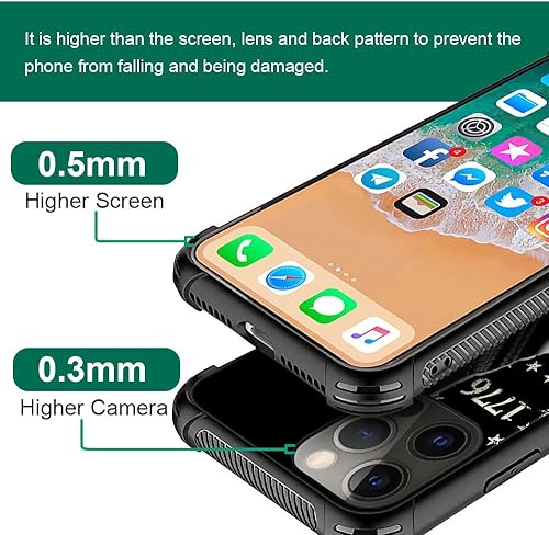Miniatura 2 de DJSOK Funda compatible con iPhone 11 Pro Max, clásica bandera estadounidense independiente 1776 We The People para iPhone 11 Pro Max, fundas para