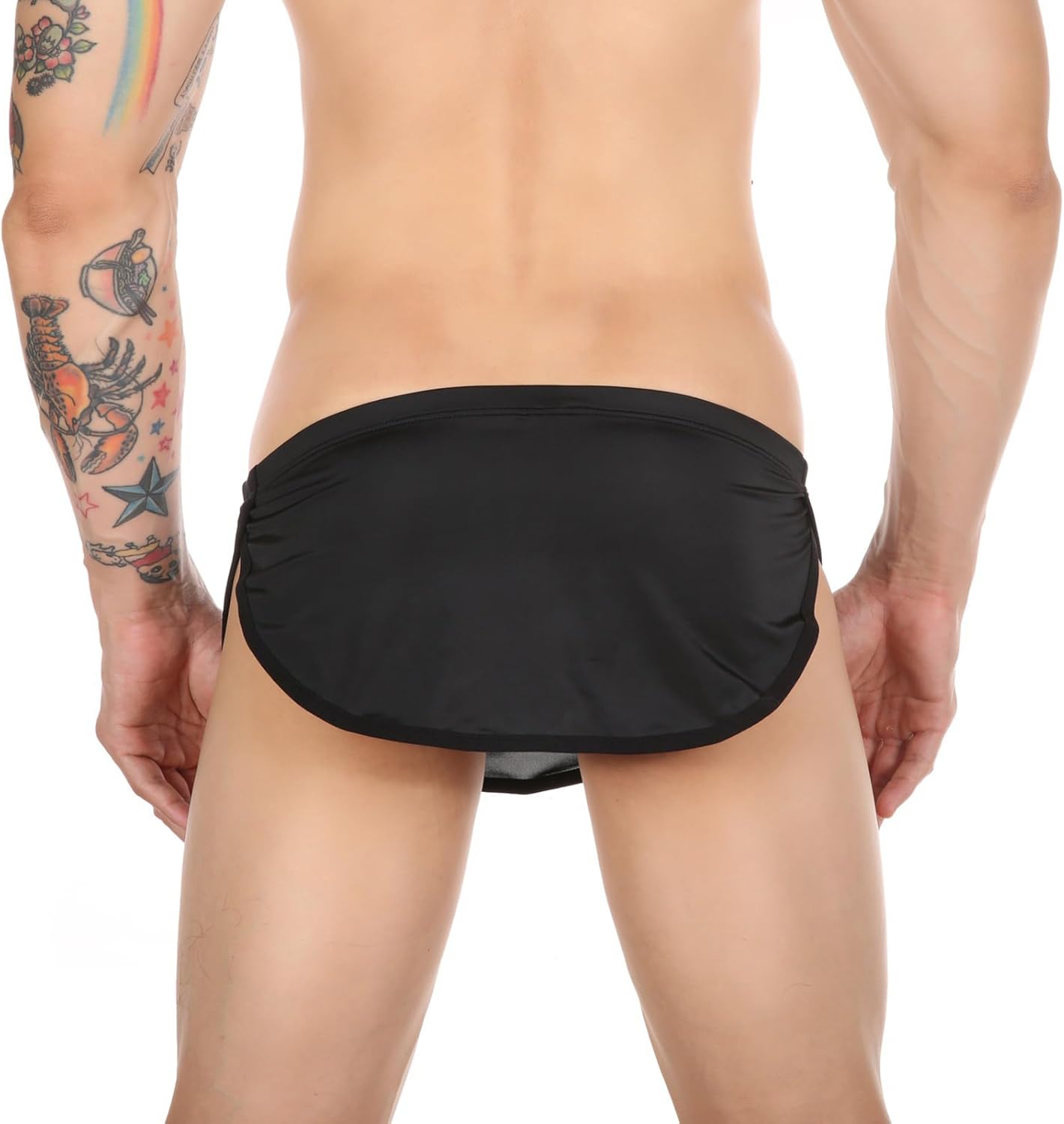 Evankin Men's Ultra-Thin Split Side Underwear Sexy Loincloth Thong Breathable Boxer Briefs Athletic Shorts - Image 3