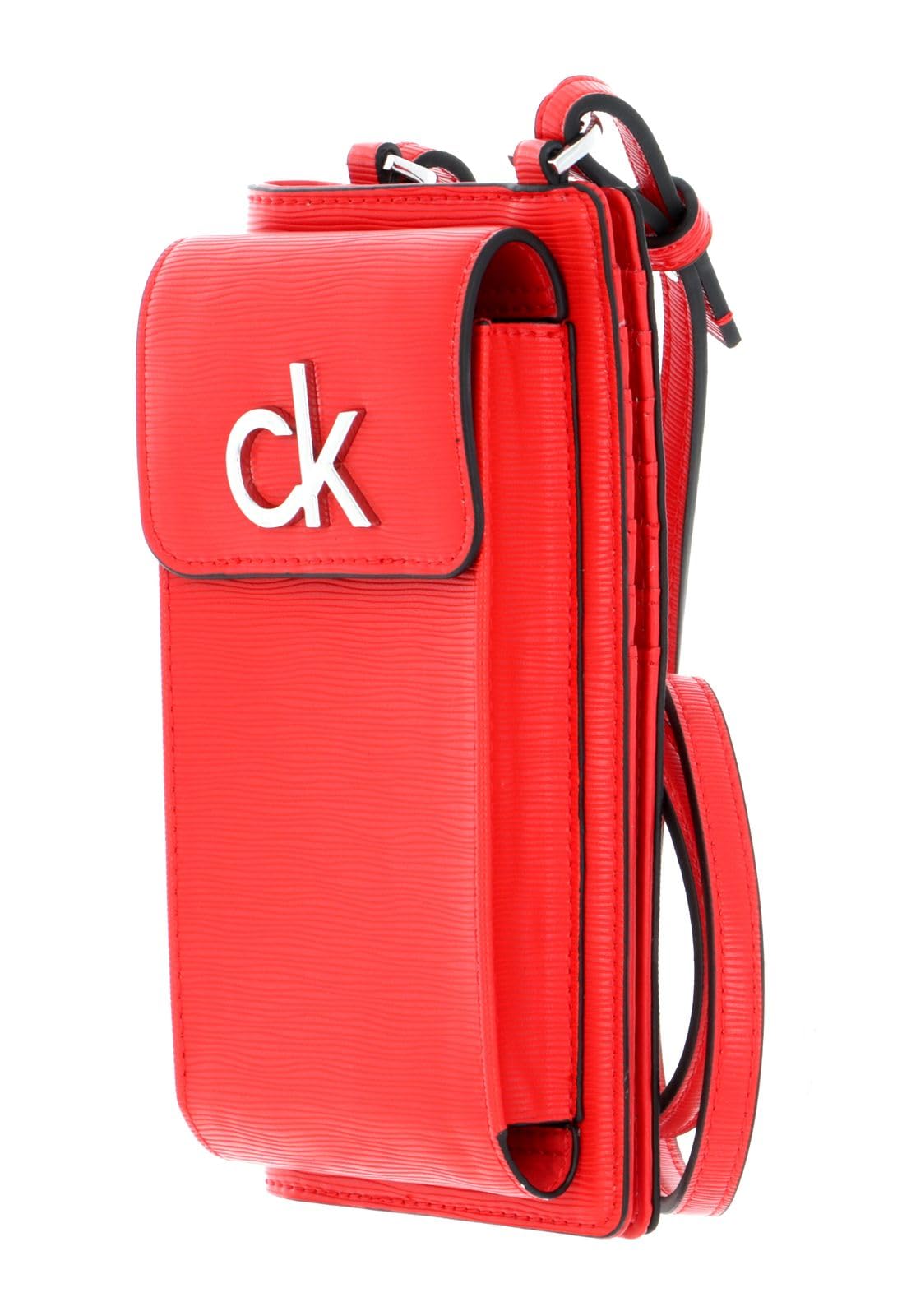 Calvin Klein borsa a tracolla portafoglio Phone Pouch XBody Vibrant Coral rosso