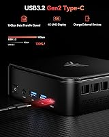 Vista 8 de KAMRUI Essenx E1 Mini PC, Mini Computadoras Alder Lake N97 (hasta 3.60 GHz), Mini Computadora de Escritorio, 16GB DDR4 512GB M.2 SSD, Computadora