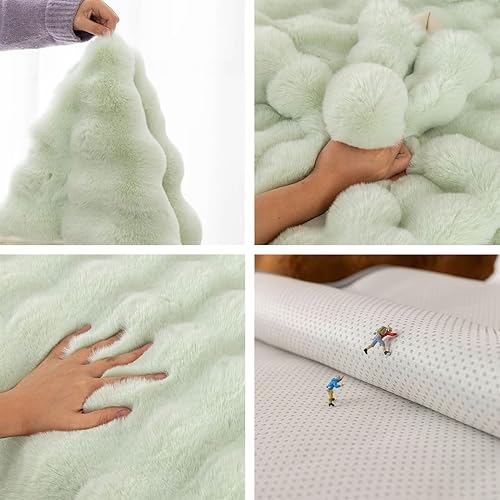 Miniatura 5 de vctops Funda de felpa de piel sintética gruesa de lujo, ultra suave, antideslizante, funda de sofá mullida y esponjosa, protector de muebles para