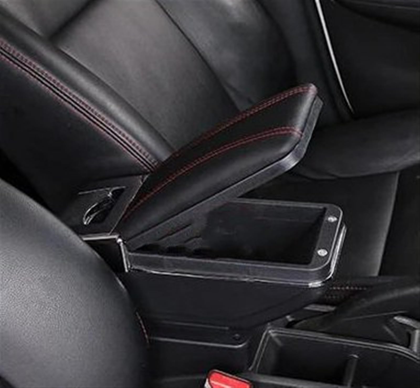 NOHEEU Armrest Box With Multifunctional Support PU Upholstered Car Interior Modification Accessories For Swift 2005-2022(A Styke Black Red)