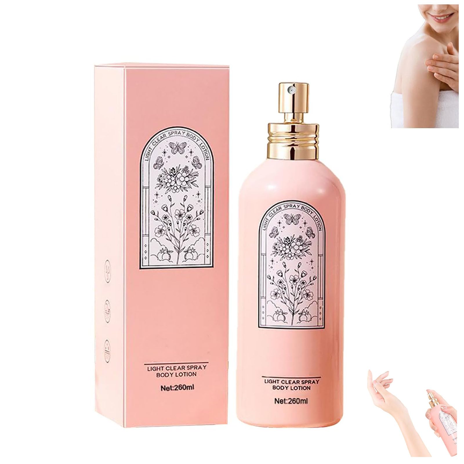 Ronronner Hydrating Nourish Spray Body Lotion, Moisturizing Body Spray Lotion, Body Spray Lotion, Fragrant Hydrating Nourish Spray Body Lotion, Light Clear Spray Body Lotion for Women & Men (1pcs)