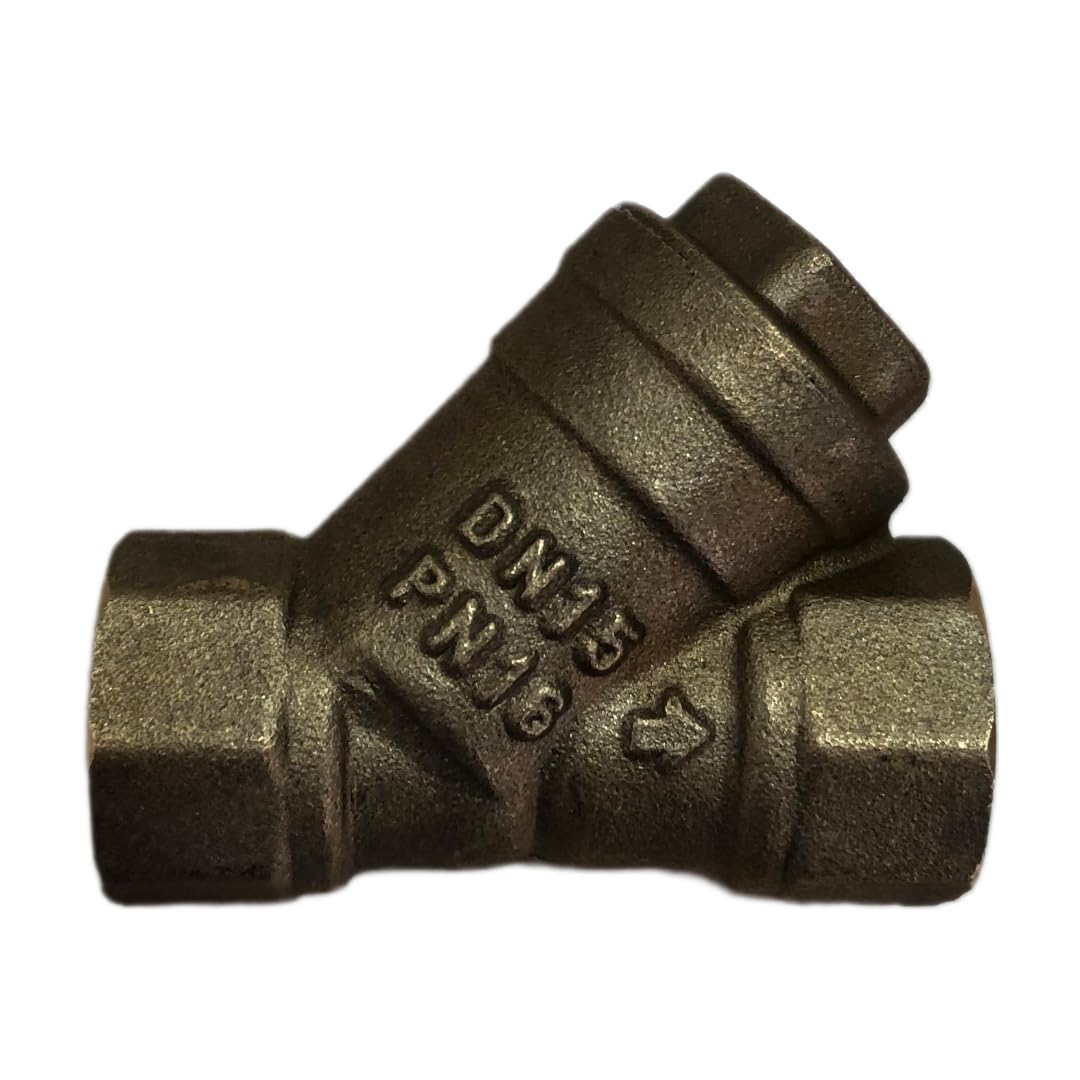 Filtro Colador de Latón Rosca Hembra 1/2" Malla Acero Inoxidable