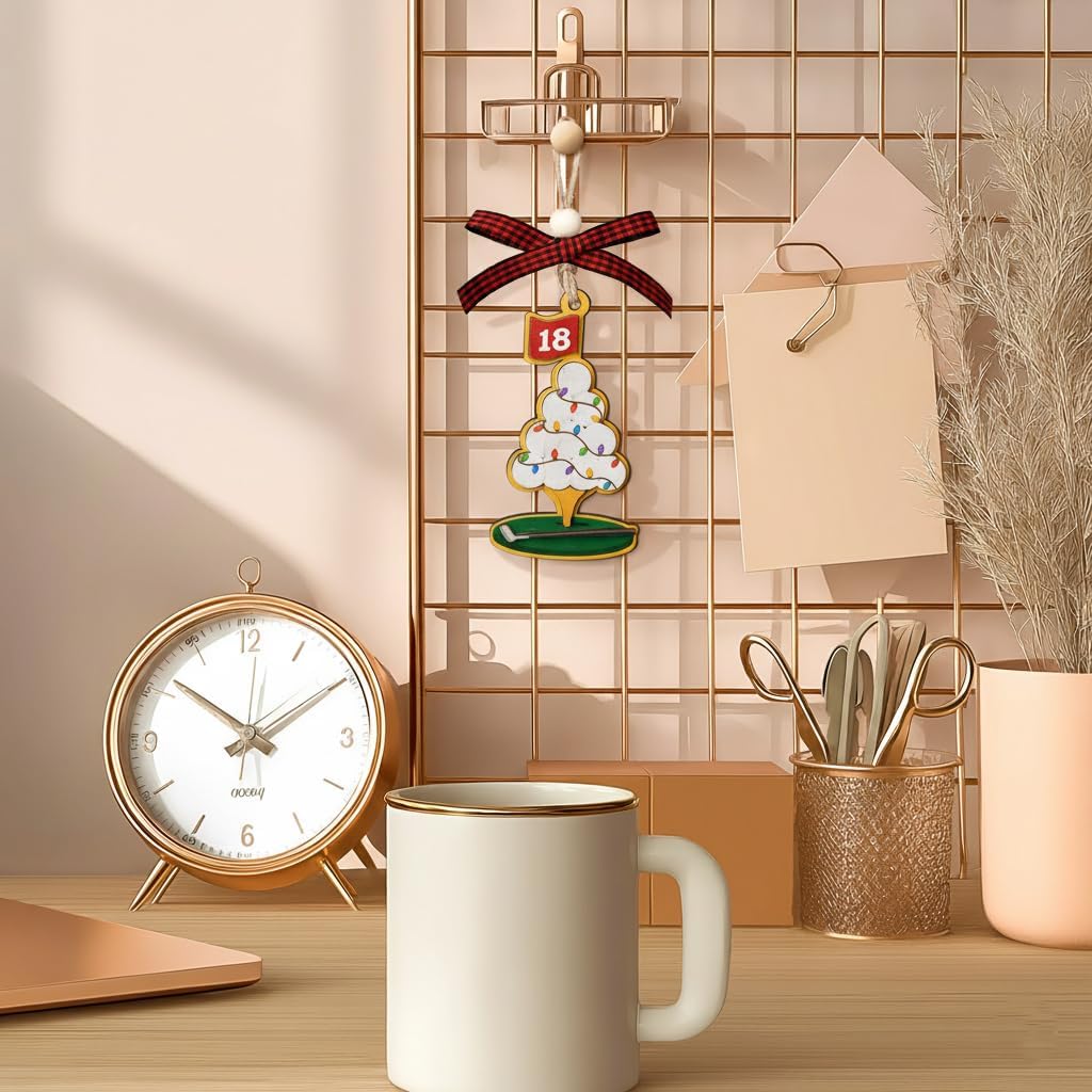 Golf Ornament - Golf Club Ornaments for Christmas Tree, Golfing Ornaments - Sport Golfers Gifts for Men, Lovers, Dad, Husband - Christmas Golfer Gifts - Wood Golfer Ornament 2025 - Image 7