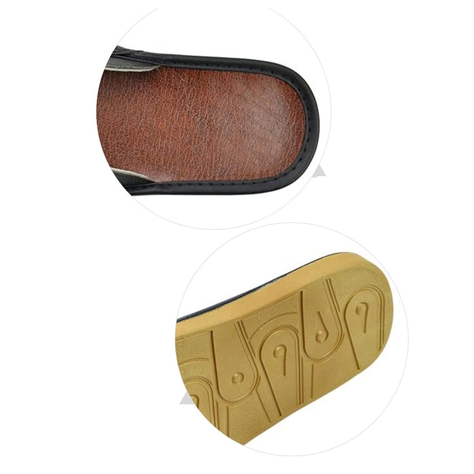 Zapatillas para Mujer Zapatillas de Cuero de Vaca para Hombre Tallas Grandes Lino hogar Masculino casa Interior para Hombres Zapatillas Mujer Hombre Zapatilla Zapatos Planos Suaves