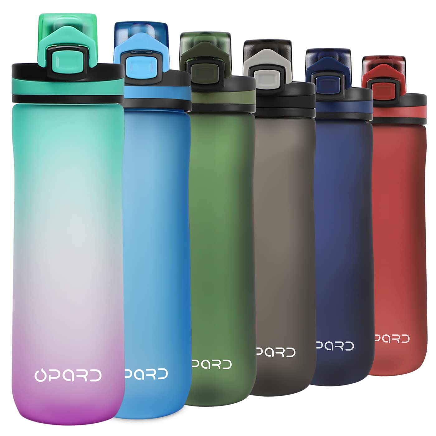 Opard Sports Water Bottles 20 Oz BPA Free Leak Proof Tritan Plastic Bottle Flip Top