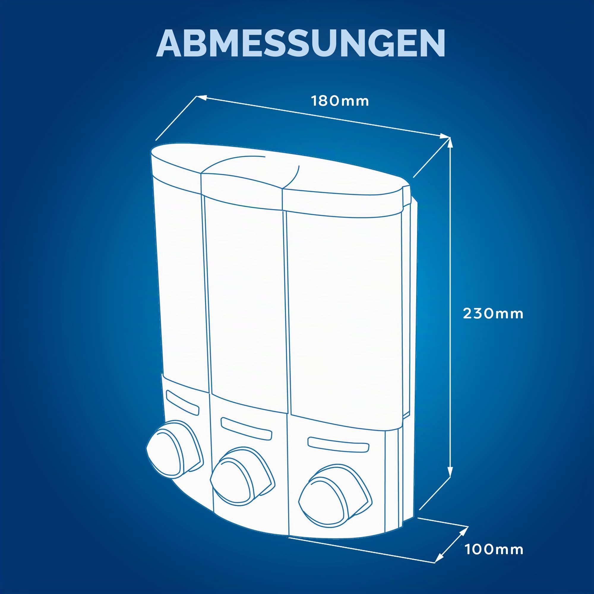 Croydex Seifenspender Wandbefestigung – beseitigt Flaschenchaos, einfaches Nachfüllen mit Einer vordosierten Pumpe für Ihr Duschgel, Shampoo und Spülung, Eck- oder Flachmontage (Chrom, 3 x 450 ml)