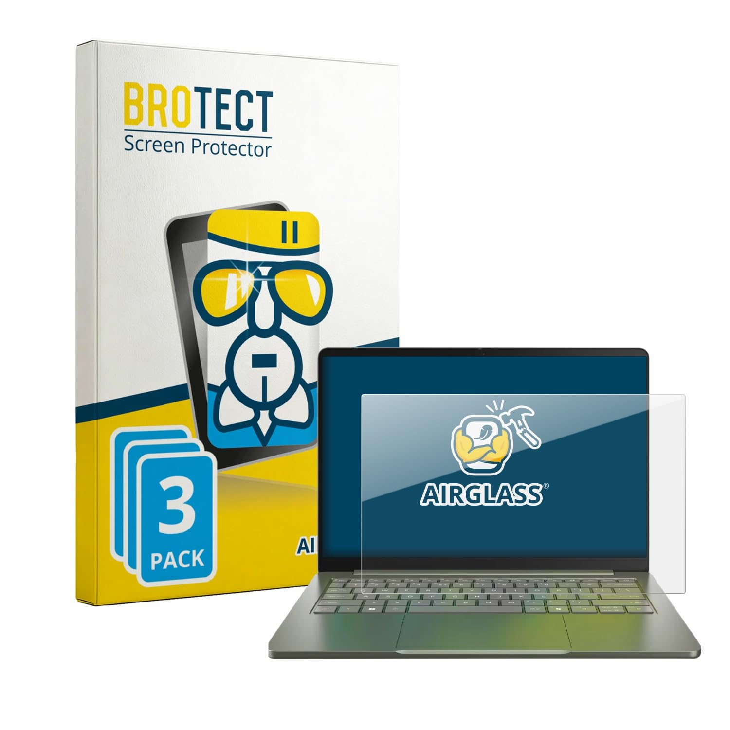 brotect Pellicola Protettiva Vetro per Acer Swift Air 14 Protezione Schermo (3 Pezzi) [Durezza Estrema 9H, Chiaro]
