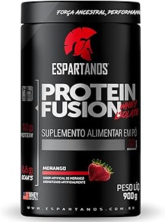 Whey Protein Fusion Isolate 900g - Espartanos (Morango)