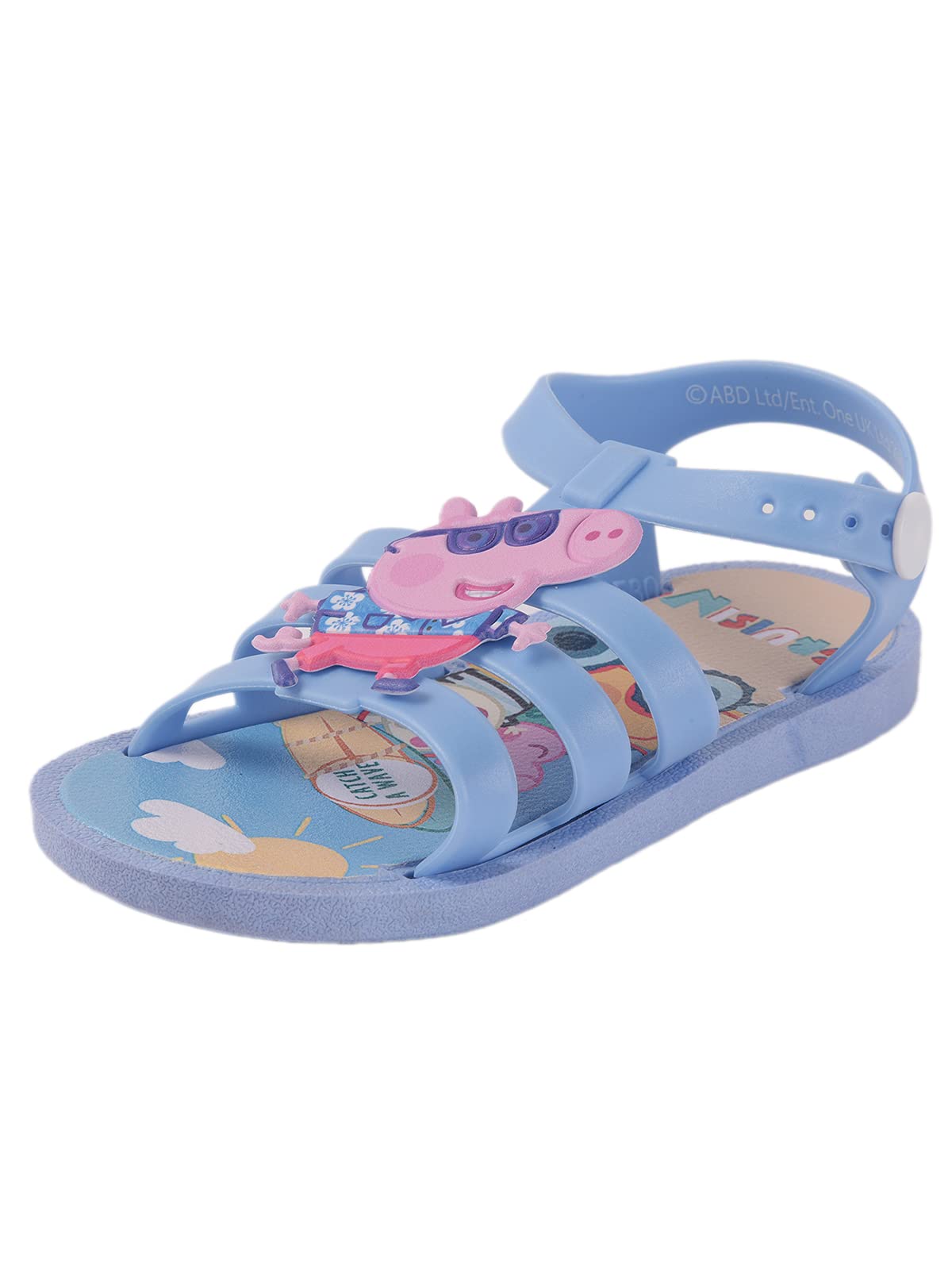 Yellow Bee George Island Life Sandals for Boys, Blue