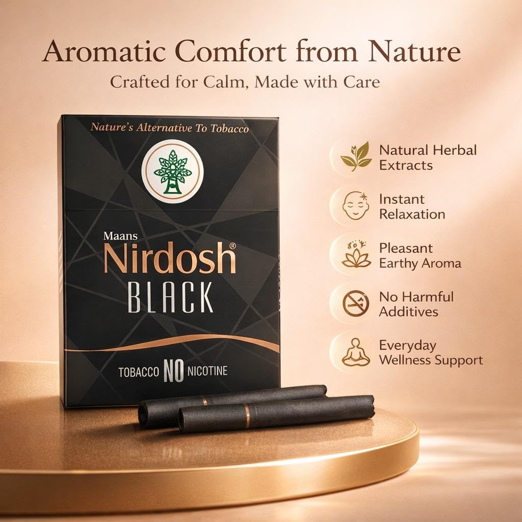 Buy Nirdosh Black Herbal Sticks | Tobacco & Nicotine Free Botanical Blend |  Traditional Herb Based Lifestyle Product | Natural Plant Ingredients | Pack  of Herbal 20 Sticks Online at Low Prices in India