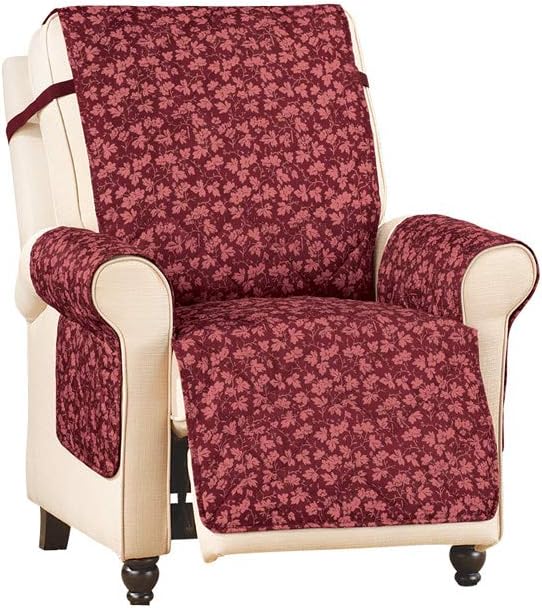 Collections Etc Reversible Leaf Pattern Furniture Cover