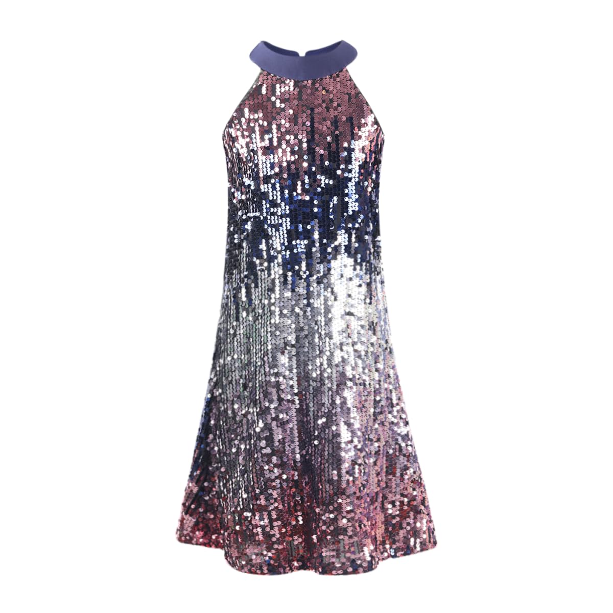 WELAKEN Girls Sparkly Sequin Dress Puff Sleeve for Kids Party Birthday