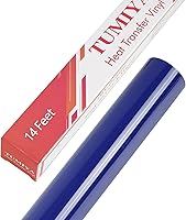 Vista 105 de TUMIYA HTV Heat Transfer Vinyl Rolls - 12" x 30 Ft HTV Vinyl, Black Iron on Vinyl DIY Design for T-Shirt (Black)