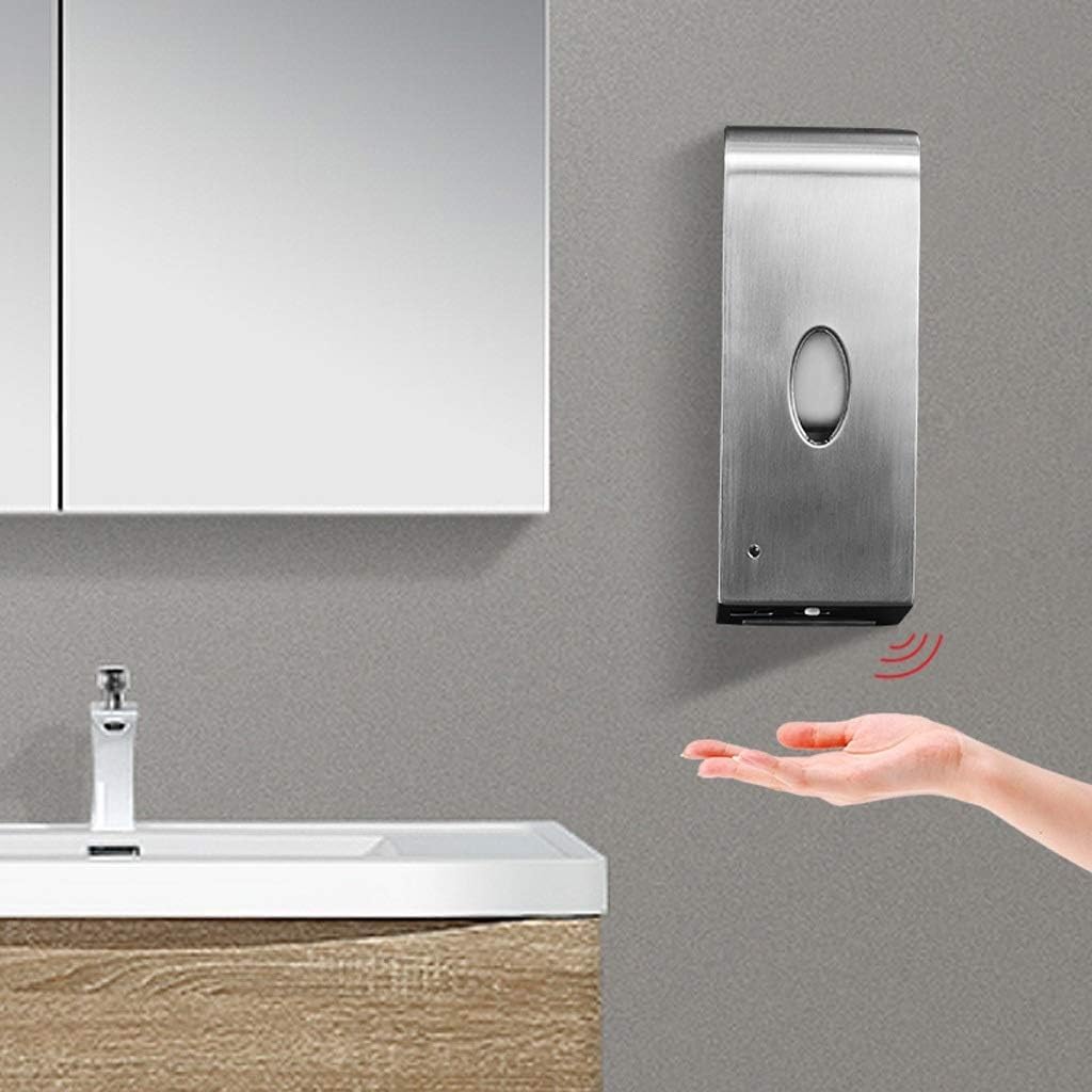 Distributore Automatico di Sapone da Parete in Acciaio Inossidabile Distributore di Sapone Senza Contatto Bagno Cucina Hotel Scuola Pompa di Sapone Distributore di lozione(Battery Model)