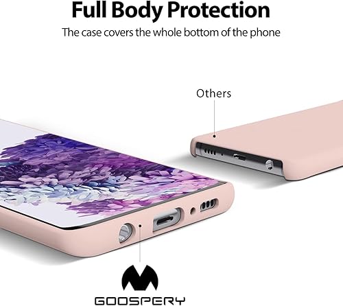 Miniatura 10 de GOOSPERY Funda de silicona líquida para Samsung Galaxy S10 Plus (2019) 6.4 pulgadas Jelly Rubber Bumper Case con forro de microfibra suave, azul