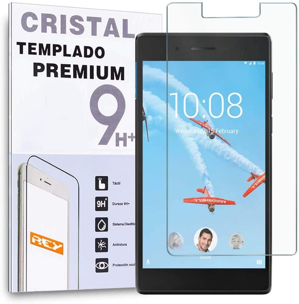 REY Protector de Pantalla para Lenovo Tab 7 Essential 7304F 7304F7 73024F, Cristal Vidrio Templado...