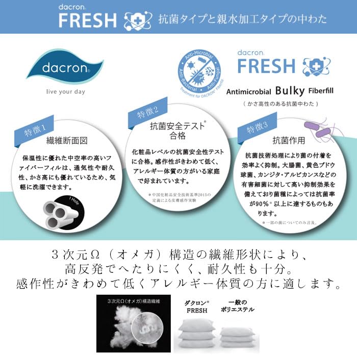 ホコリが出にくいダクロン３層敷布団　アレルギーの方も安心してお使い下さい… Amazon | 日本製 インビスタ社 ダクロン(R) 敷布団 シングル しっかり