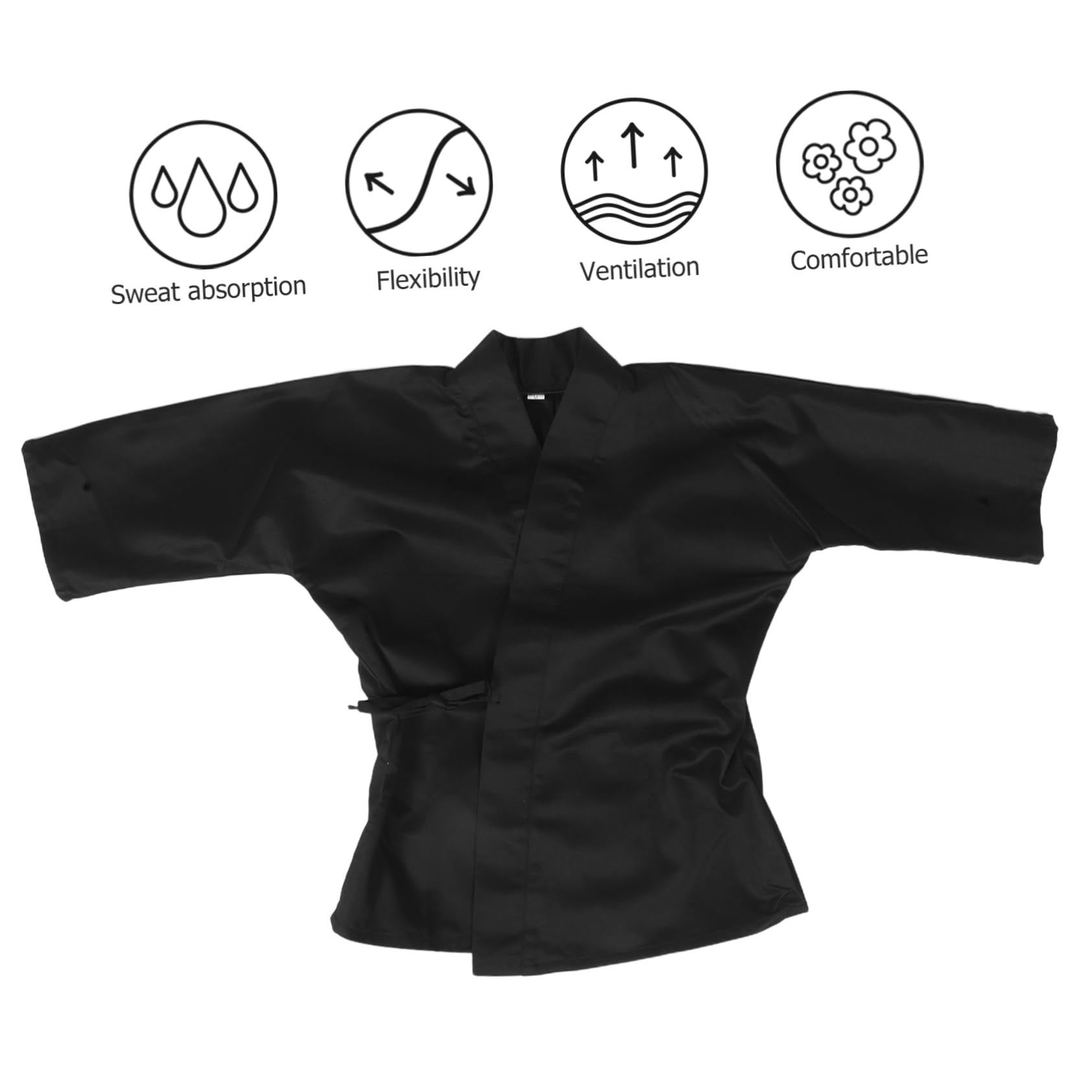 FOMIYES Divisa Cuoco Giapponese Giacca Chef per Sushi Bar Abito Unisex Traspirante Cappotto da Ristorante Design Culturale Unica per Uomo e Donna