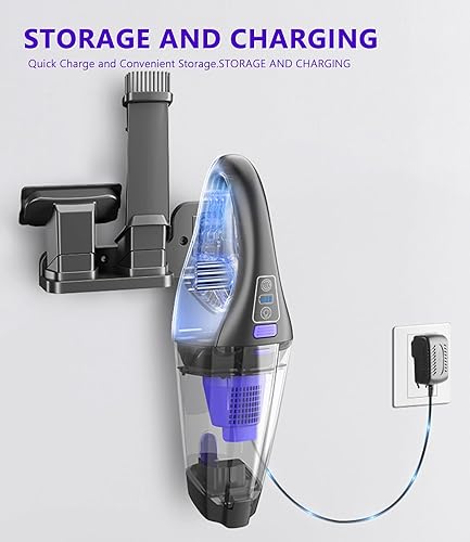 Miniatura 4 de Aspiradora de mano inalámbrica para coche, 18000Pa 160 W, aspiradora de mano potente de 30 minutos, aspiradora portátil inalámbrica