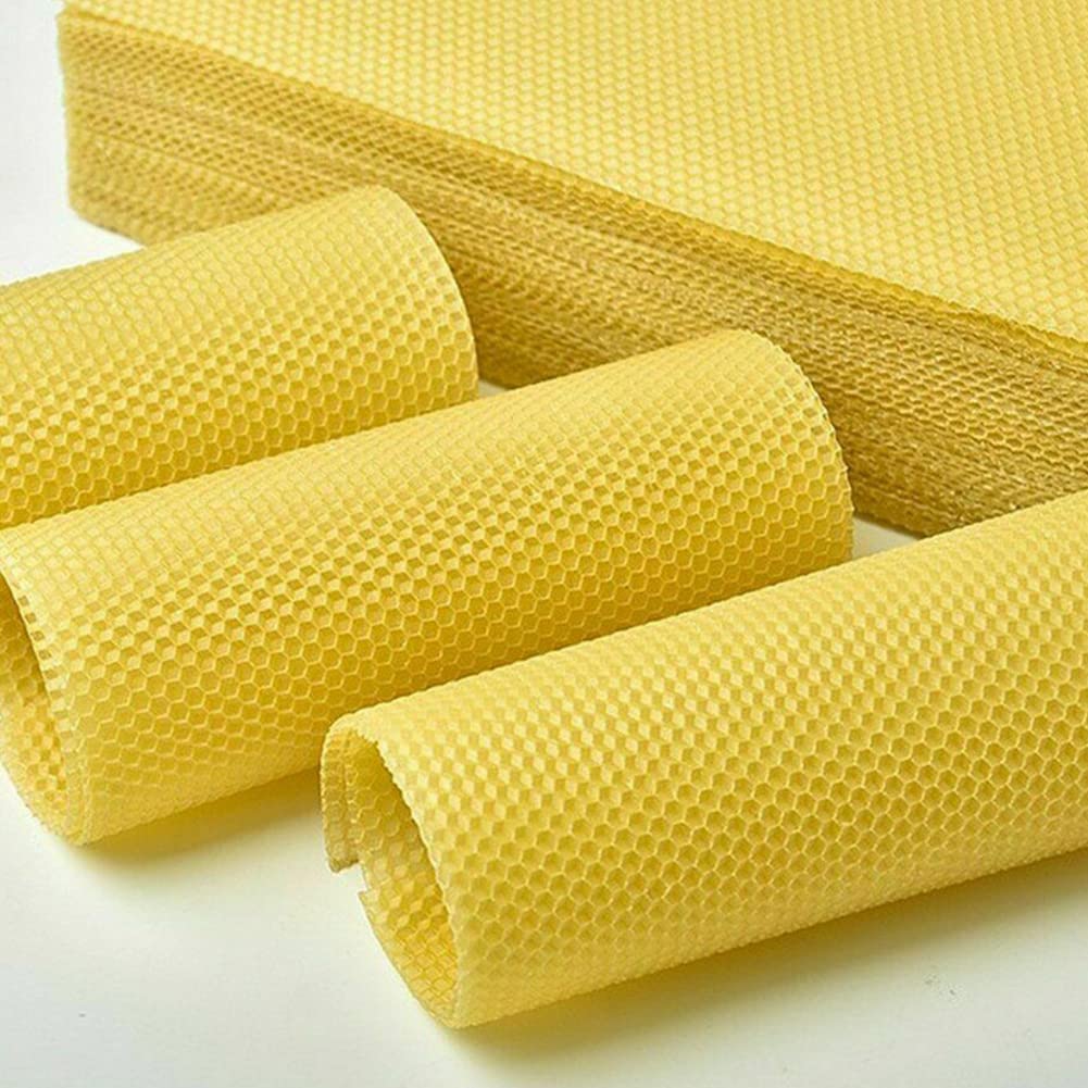 SPORTARC 30PCS/SET Beeswax Sheets for Candle Making Beehive Foundation Bee Hive Wax Frames Beekeeping Equipment Kit