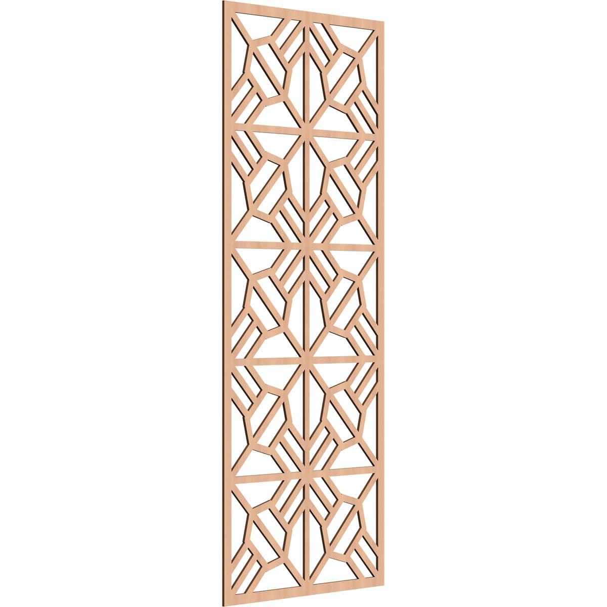 29 3/8"W x 74 3/8"H x 1/4"T Auburn Decorative Fretwork Wood Wall Panels, Alder