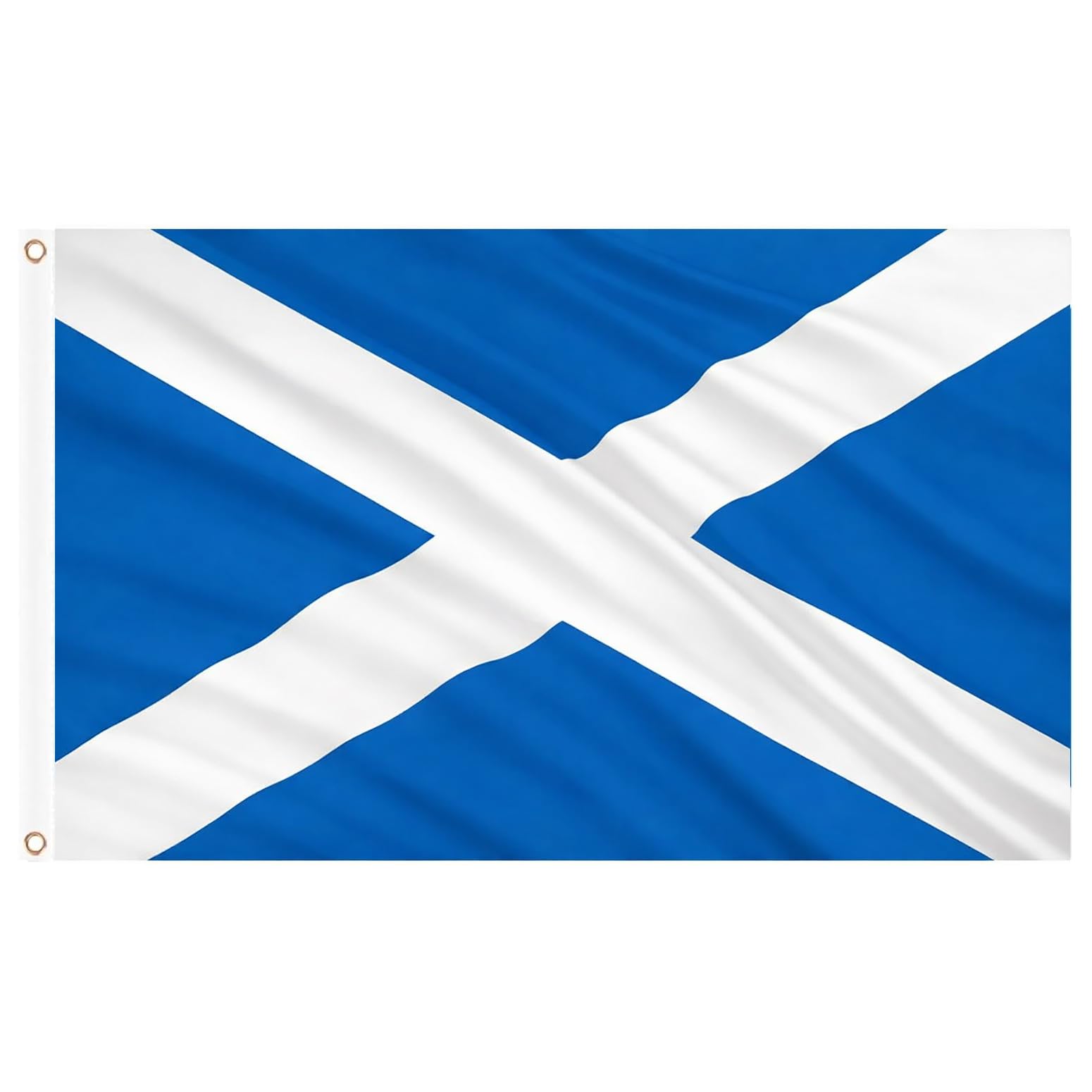 Winston Hide Scotland Flag 5ft x 3ft (153cm x 92cm) St Andrews Cross Scottish Flag, Durable Polyester St Andrews Flag with Double-Stitched Seams, Brass Eyelets, Fade-Resistant Fly Breeze Flag