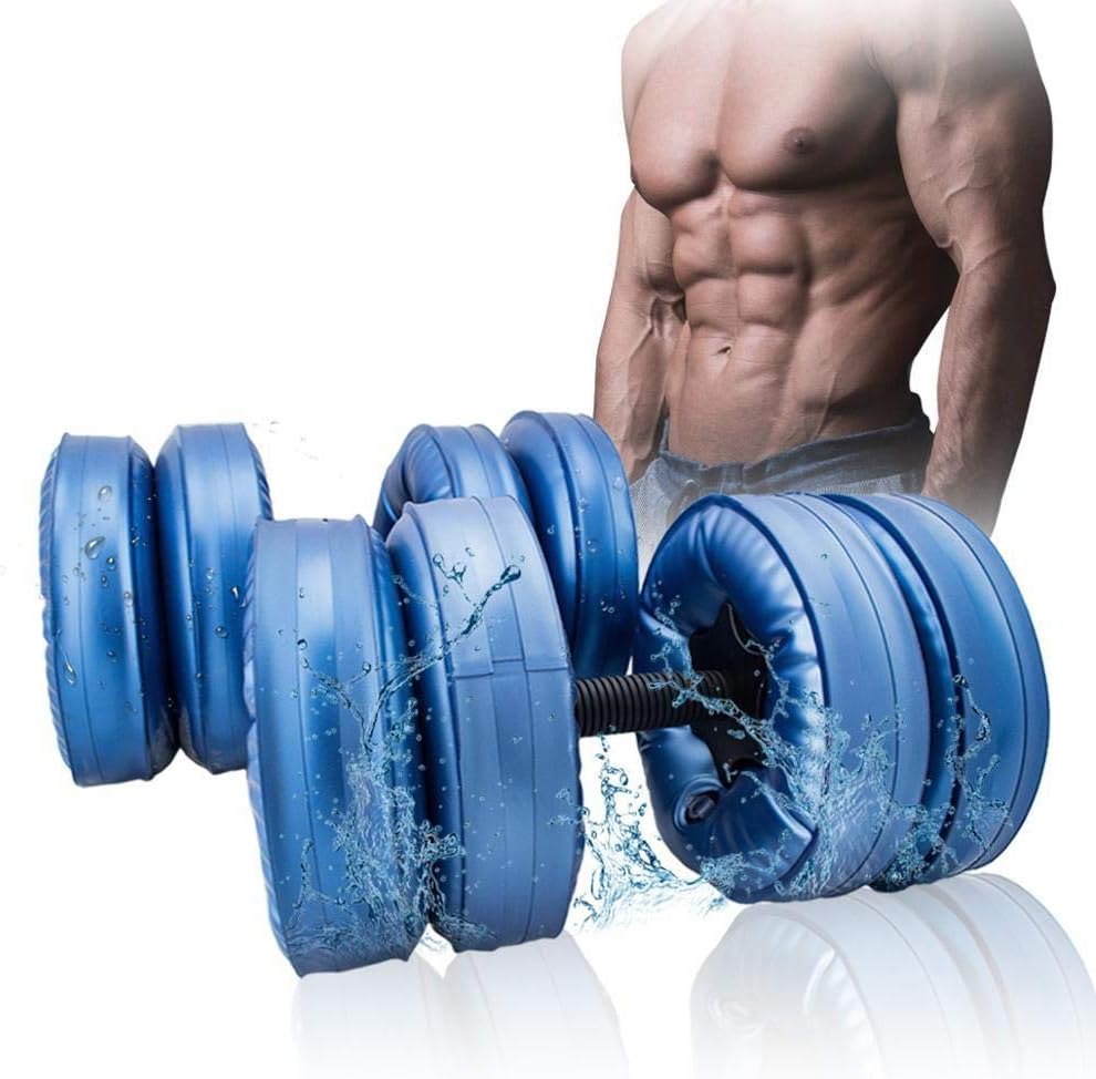 LONGH A Pair New Flexible Water Dumbbell Heavey Weight Dumbbell Gym Home Exercise Equipment Black For Bodybuilding (Color : Blue, Size : 15-20KG pair of dumbbells)