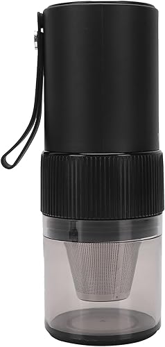 Miniatura 2 de Molinillo de café eléctrico portátil, recargable por USB, con parada automática, ajustable, pequeño, con asa, silencioso y compacto para el hogar,