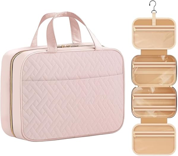 JOZUTTO Hanging Toiletry Bag with 4 Sections
