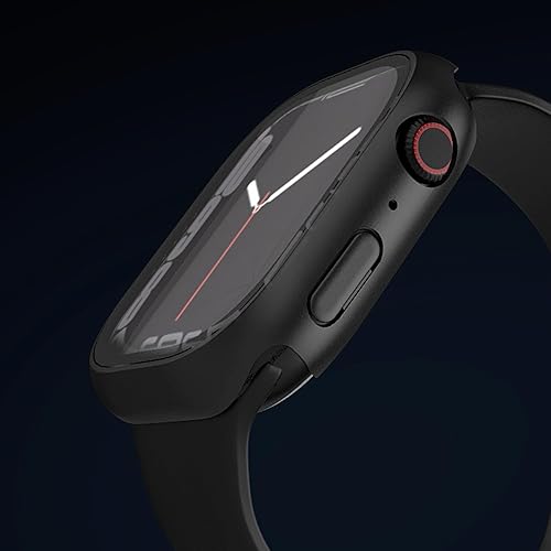 Miniatura 7 de Funda para Apple Watch Series 987 de 1.614 in con vidrio templado y cubierta de botón, color negro, funda para Apple Watch con protector de
