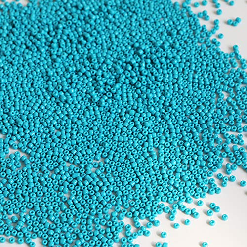 Bala&Fillic Turquoise Blue Color 3mm Seed Beads About 3600pcs/100Grams in Bag - Image 2