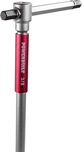 Miniatura 8 de Juego de 8 llaves hexagonales con mango en T y mangas de velocidad para acción de giro rápido mango superior deslizante para forma T o L ejes largos