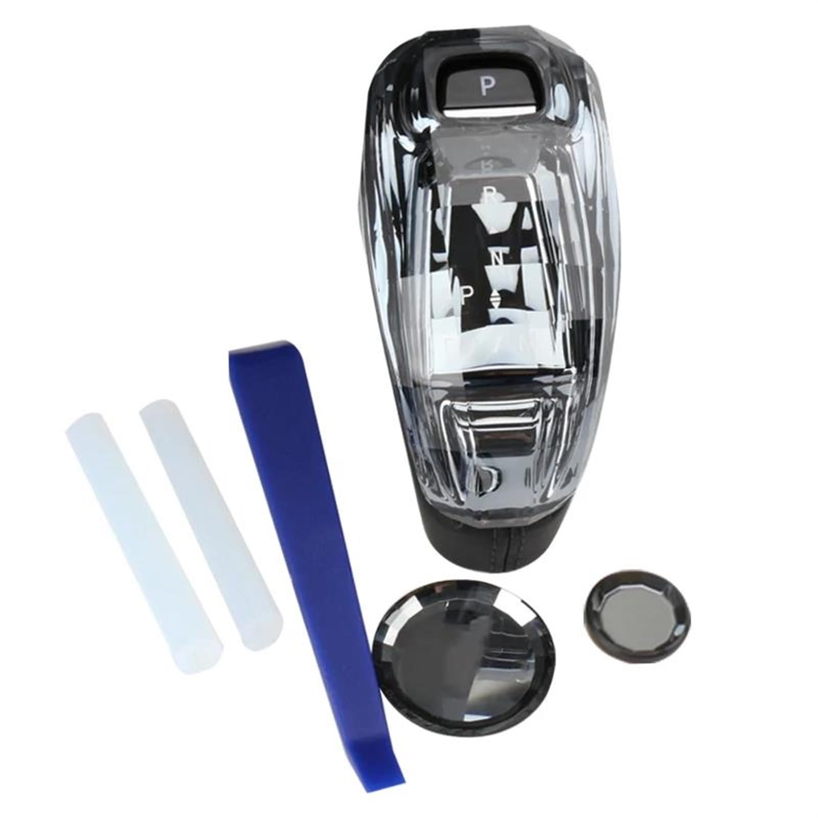 POANBCGY for Cadillac CT5 CT6 XT4 XT5 XT6 3 Piece Set Crystal Shift Lever Gear Handle Gear Shift Knob Gear Rod Replacement Parts