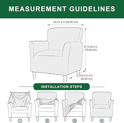 Miniatura 3 de Fundas para sillón de banquete con brazos, fundas elásticas para silla de sala de estar, antideslizante, suave, protector de muebles apto para