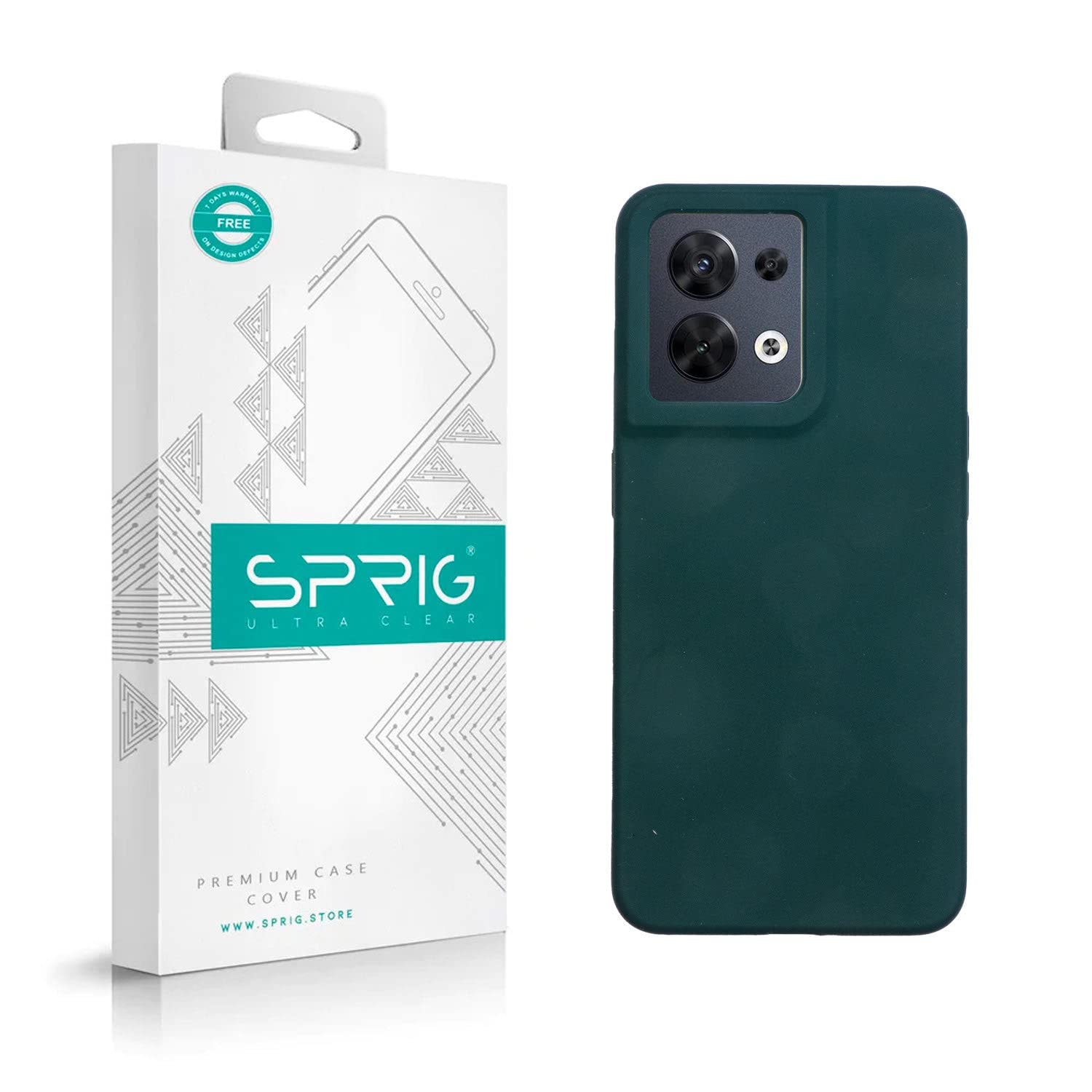 SPRIG Compatible with Oppo Reno8 Phone Liquid Silicone Cover Premium Back Cover Drop Tested Shock Proof Mobile Case for Men, Women, Boys and Girls with Camera Protection (Dark Green) (B0BHWKJ8Z3) Amazon Price History, Amazon Price Tracker
