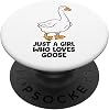 Goose Girl Gift Just a Girl Who Loves Goose PopSockets Swappable PopGrip