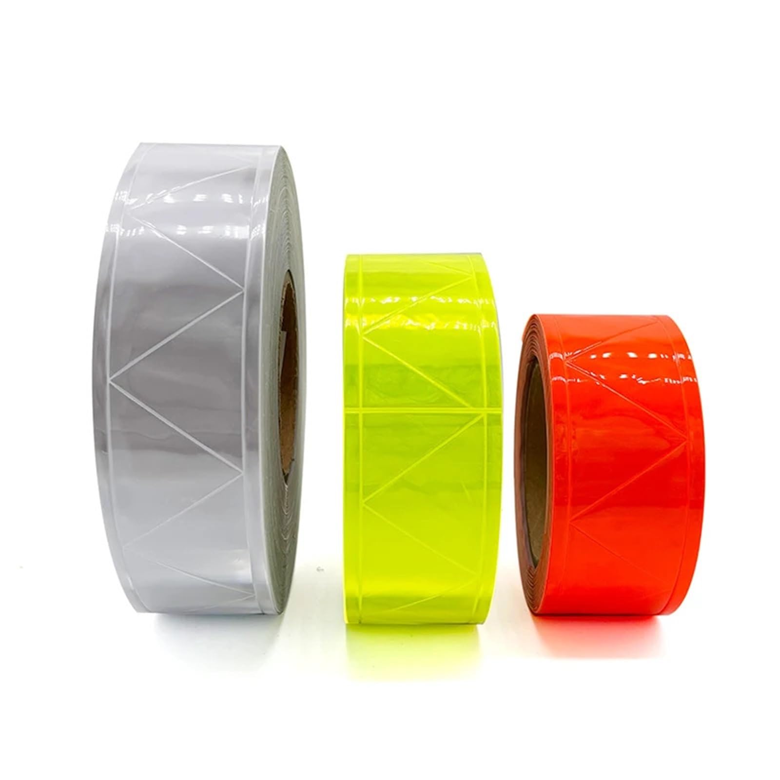 Cinta Reflectante Cinta de PVC reflectante microprismática en forma W | Advertencia colorida cosiendo en la tapa de la bolsa de ropa(White,5 Meters)