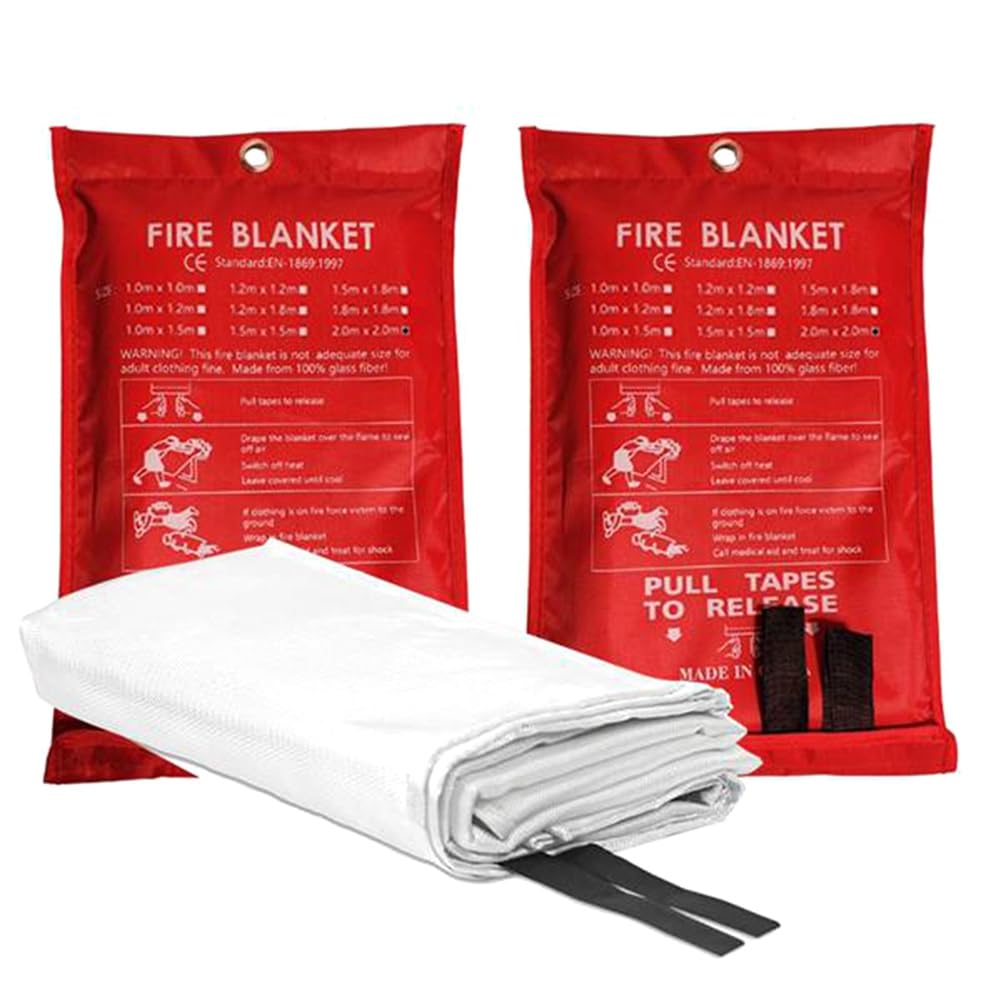 Tlilyy - Manta antifuego de emergencia para cocina, parrilla, chimenea (78,7 pulgadas x 78,7 pulgadas)