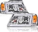 G-PLUS LED DRL headlights, Compatible with 2004-2008 Ford F150/ 2006-2008 Lincoln Mark Lt bumper Hea