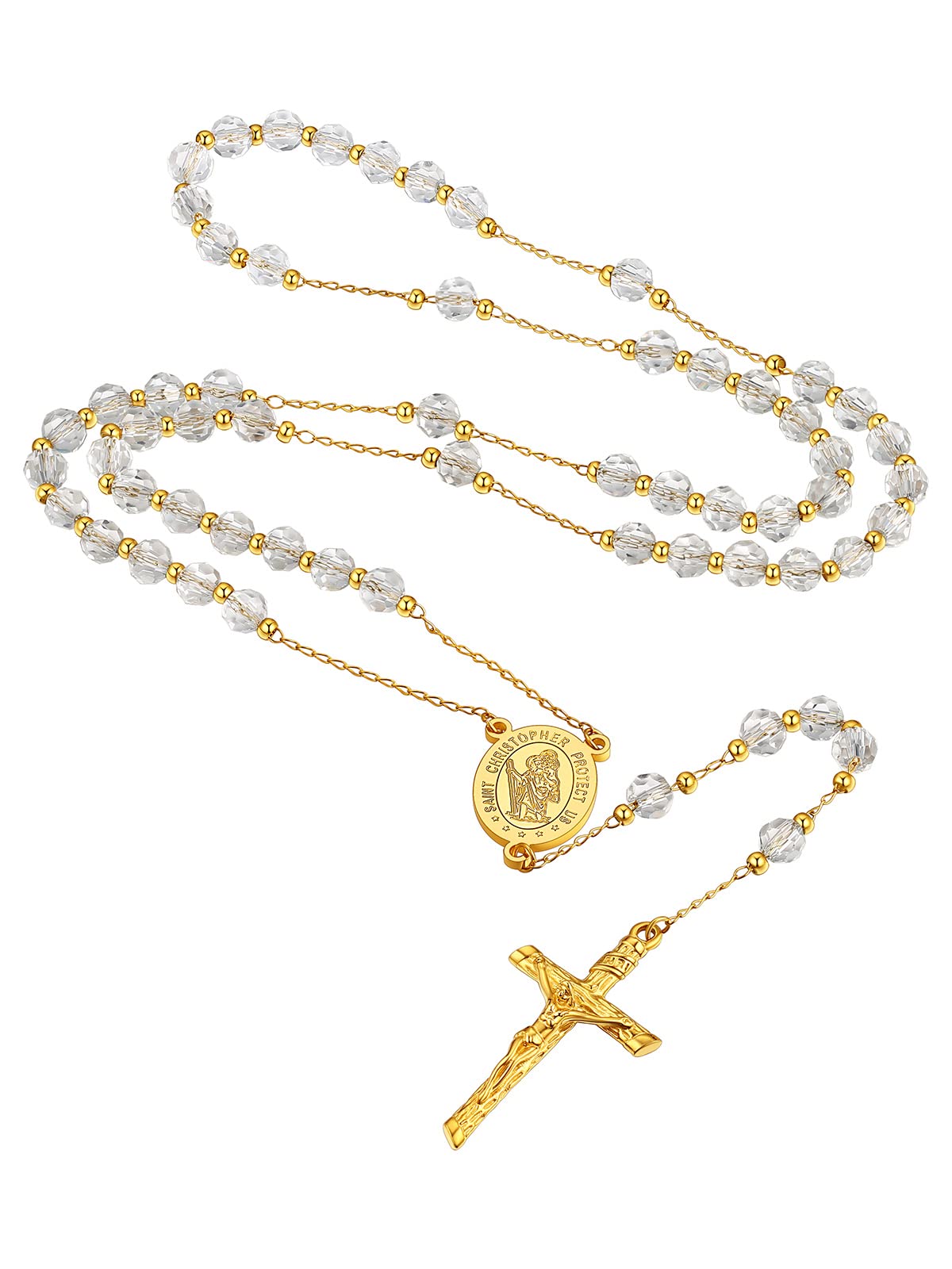 Supcare Rosary for Men Women Catholic Necklace Rosary Beads,Customized (with Gift Packing)